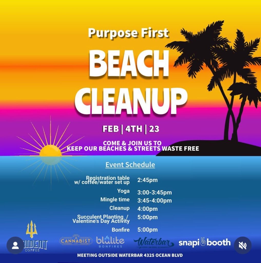Purpose First Beach Cleanup
