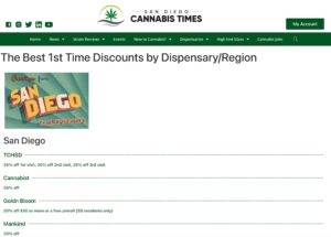 The Best 1st Time Discounts by Dispensary/Region