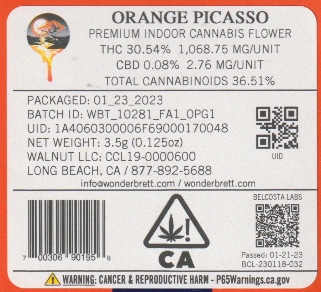 Orange Picasso Specs