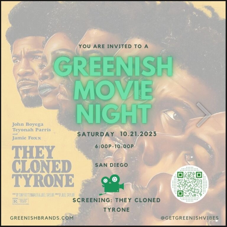 Greenish Movie Night info graphic
