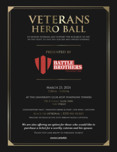 Image of invitation to Veterans Hero Ball