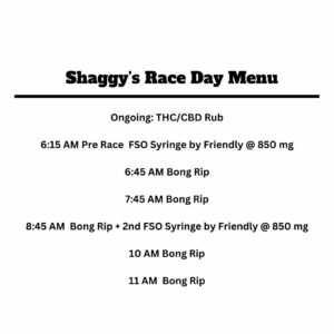 Shaggy’s Race Day Menu