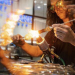 Image of glassblower in action