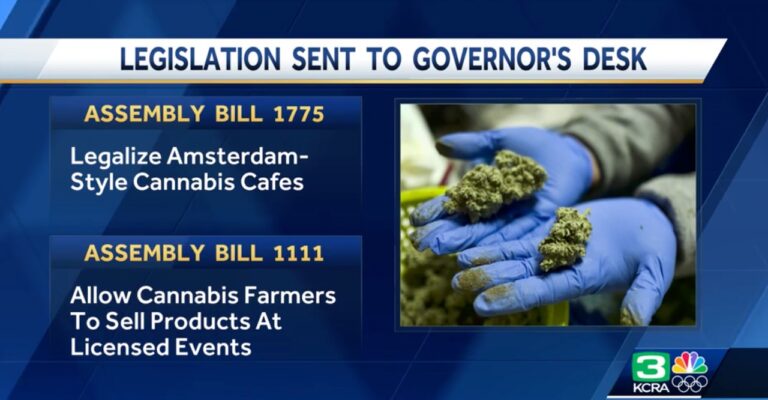 California lawmakers approve bills to allow cannabis cafes, let farmers sell weed at certain events