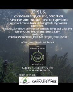 The Greener Path 5 Course Cannabis Dinner June 21