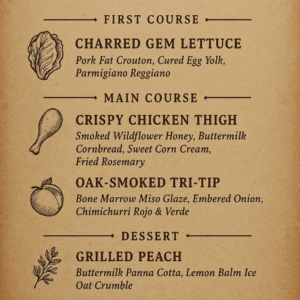 Terp N Taste Dinner June 21 Menu