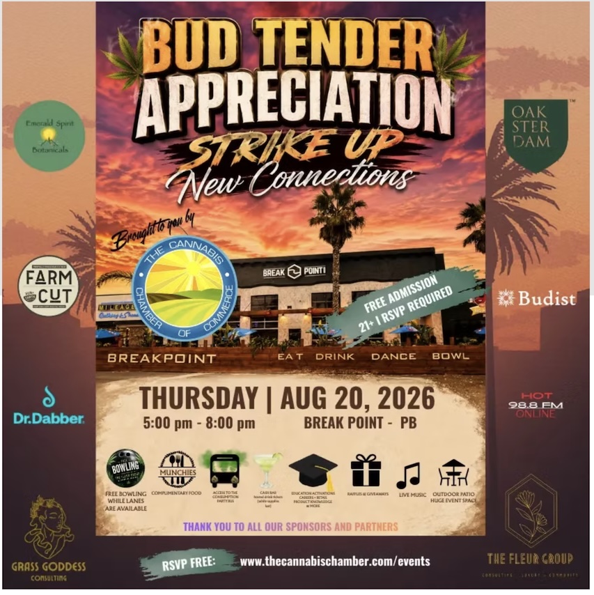 8/20 San Diego Budtender Appreciation and August Mixer
